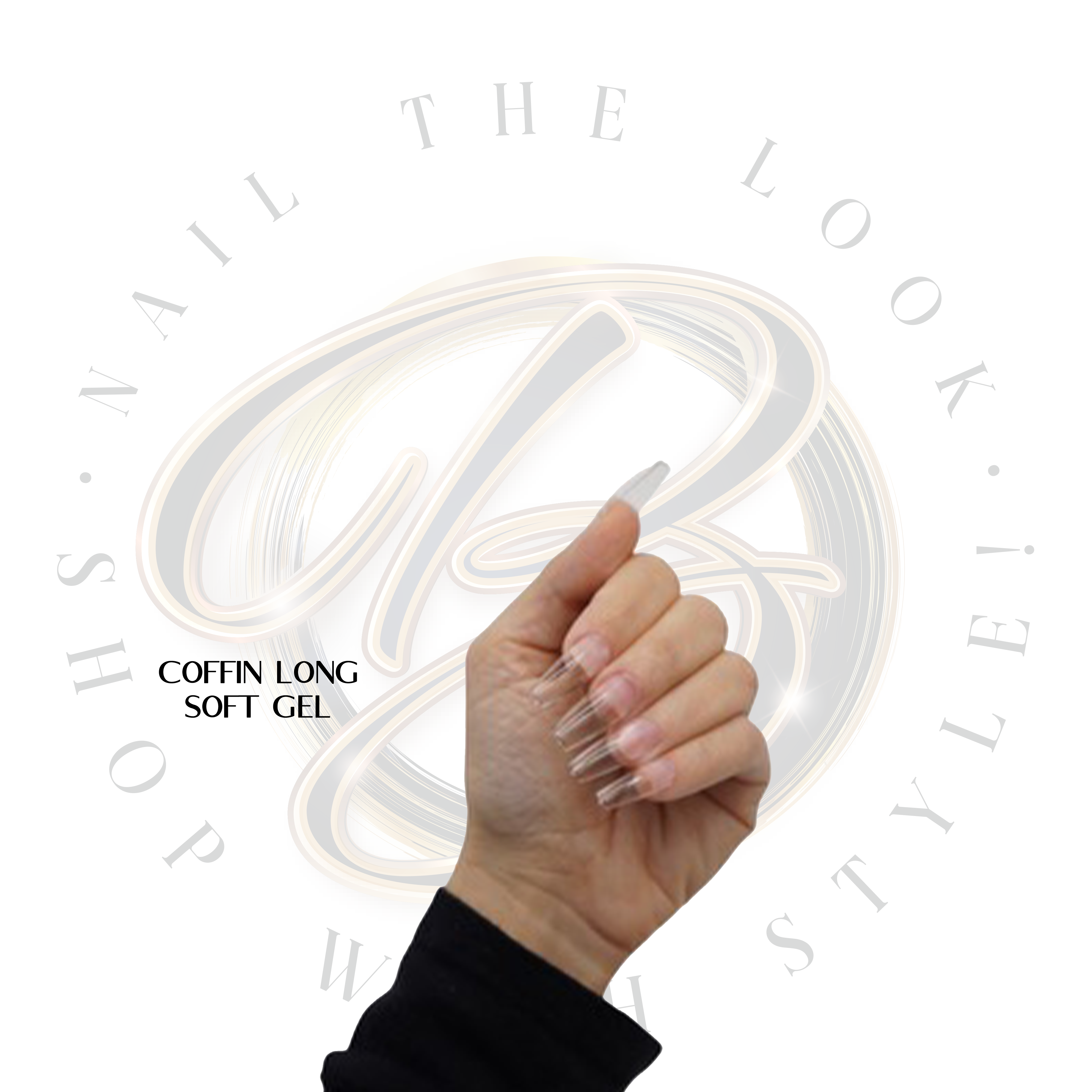 Coffin Long Soft Gel Tips