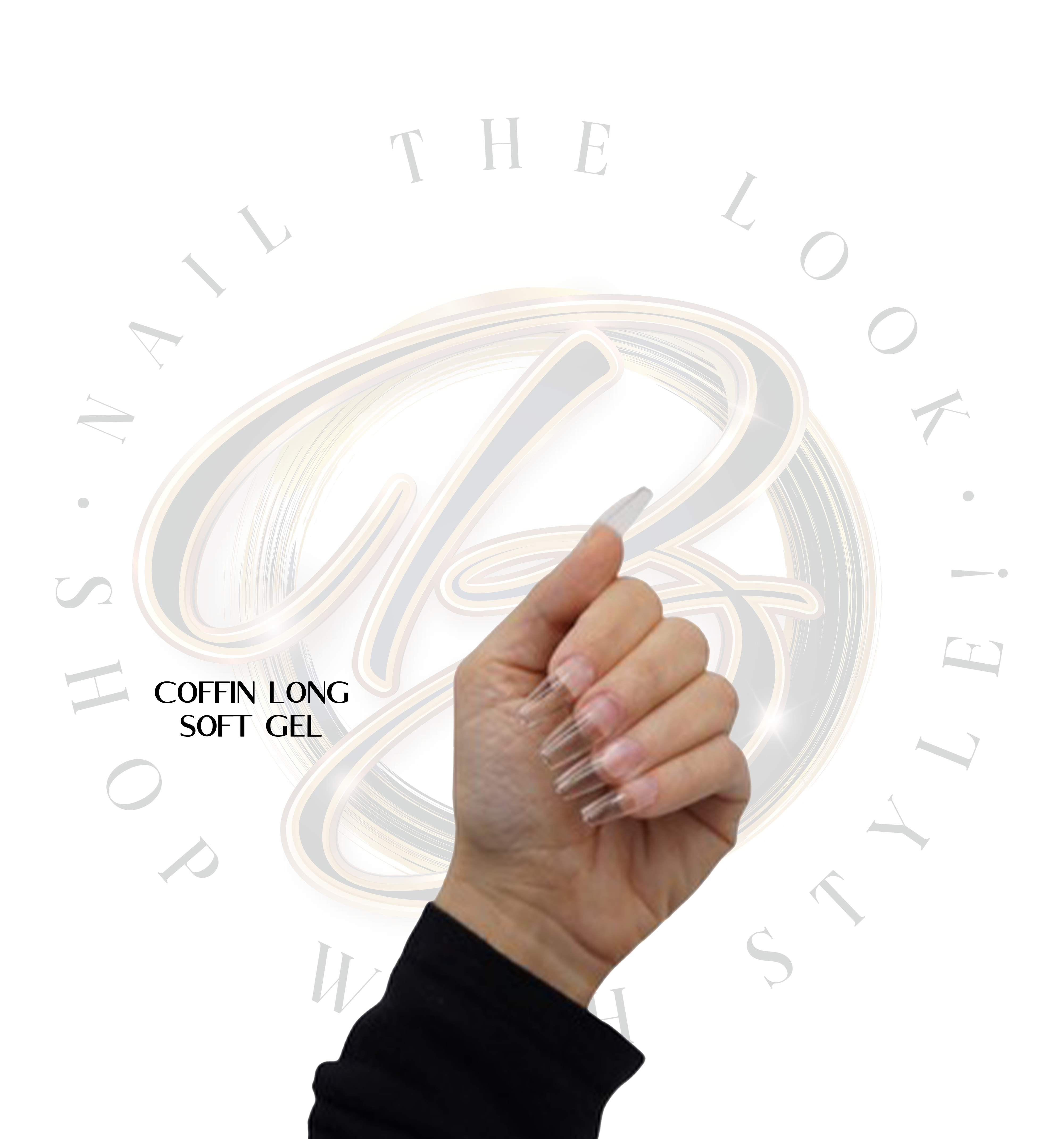 Coffin Long Soft Gel Tips