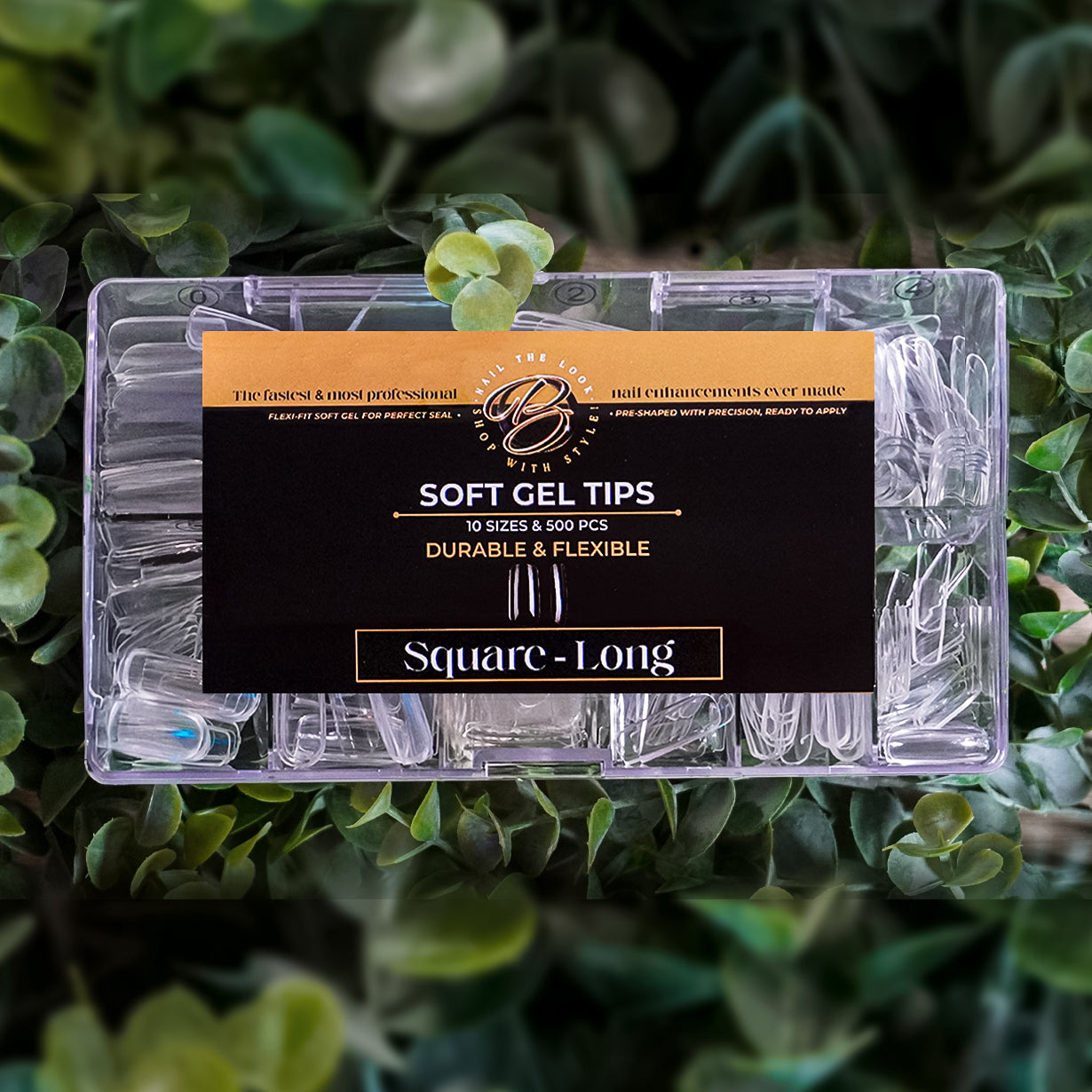 Square Long Soft Gel Tips.